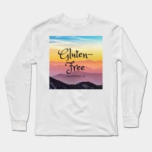 Happiness Is Gluten-Free - Hazy Mountains Long Sleeve T-Shirt